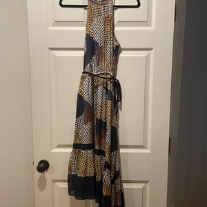Ramy Brook gorgeous silk midi/maxi dress with tie tassels, NWOT